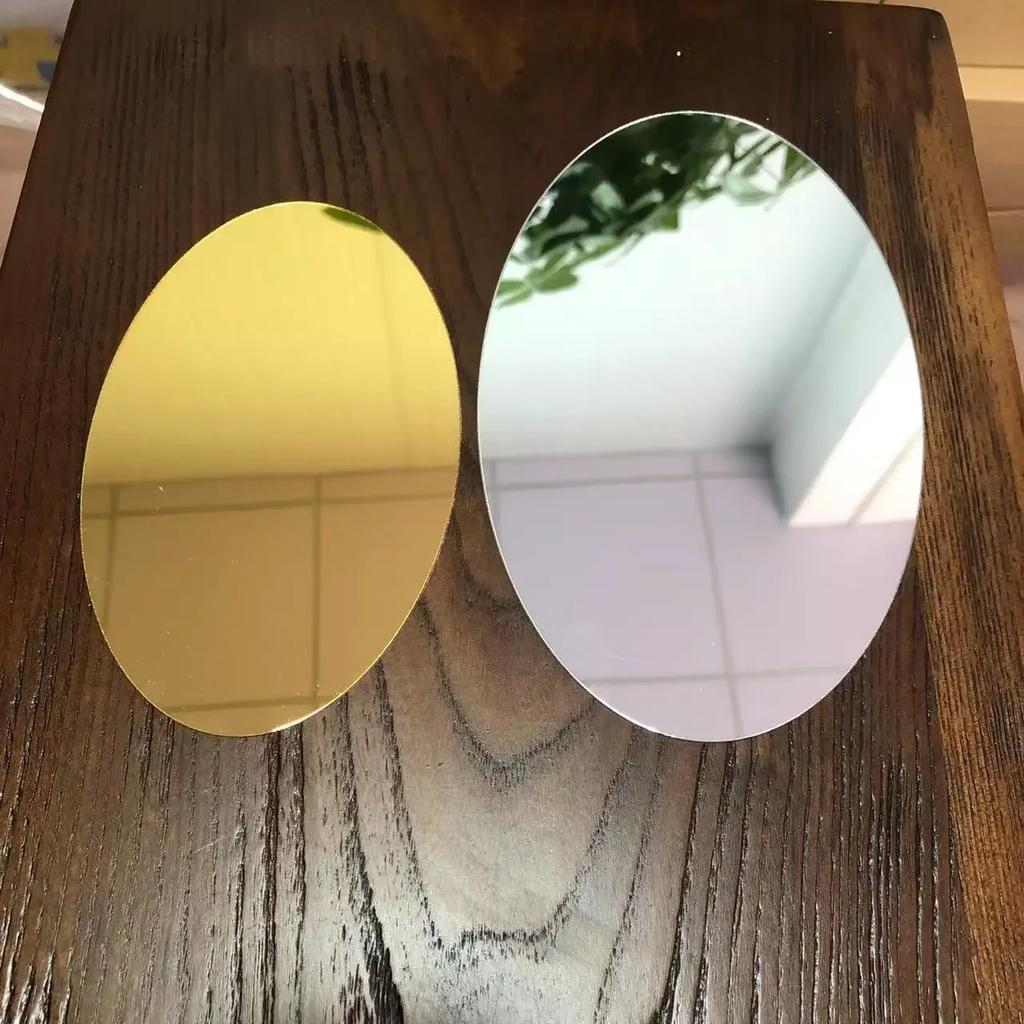 10pcs Oval Acrylic Mirror Wall Sticker Self-adhesive Decals For Bathroom Home Decor Mirror Wall Stickers DIY Art Home Stickers