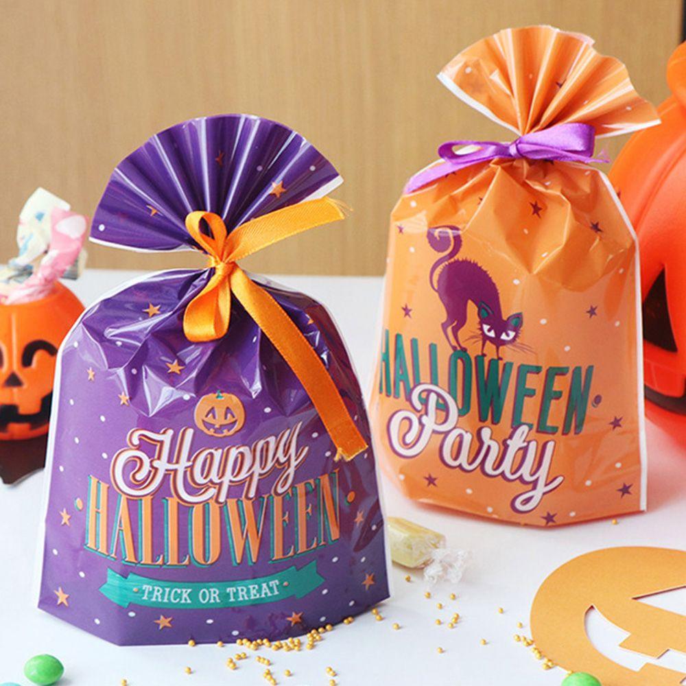 Decor For Biscuits Pumpkin Snack Candy Pouch Halloween Decoration Party Supplies Baking Gift Bags