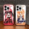 Date A Live Cartoon Phone Case For IPhone 17 16 15 14 13 12 11 Pro MAX Matte Shockproof Back Anti Fall Matte Cover