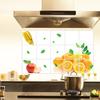 Oil-proof Kitchen Wall Sticker Orange Fruit Self-adhesive Waterproof Heat Resistant Bathroom Kitchen Wall Art Decal Decoration