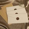 Linen Envelope Letter Paper Set No. 5: Western Retro Love Letter & Wedding Invitation Stationery with Handwritten Sealing Wax.