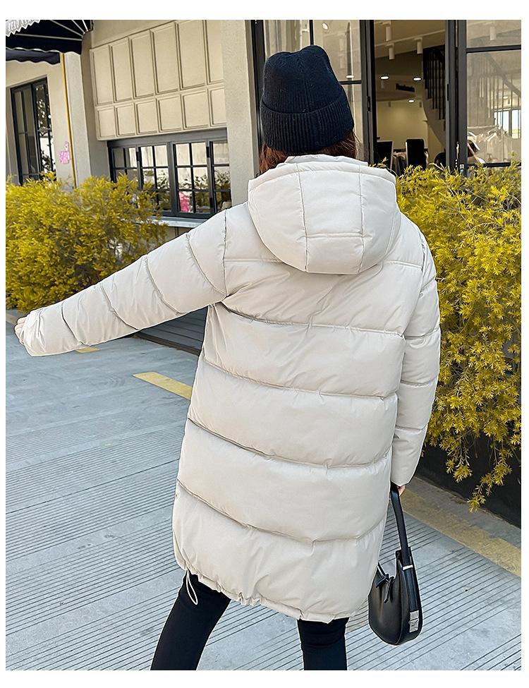 Women’s Mid Length Hooded Windproof Thicken Warm Winter Jacket