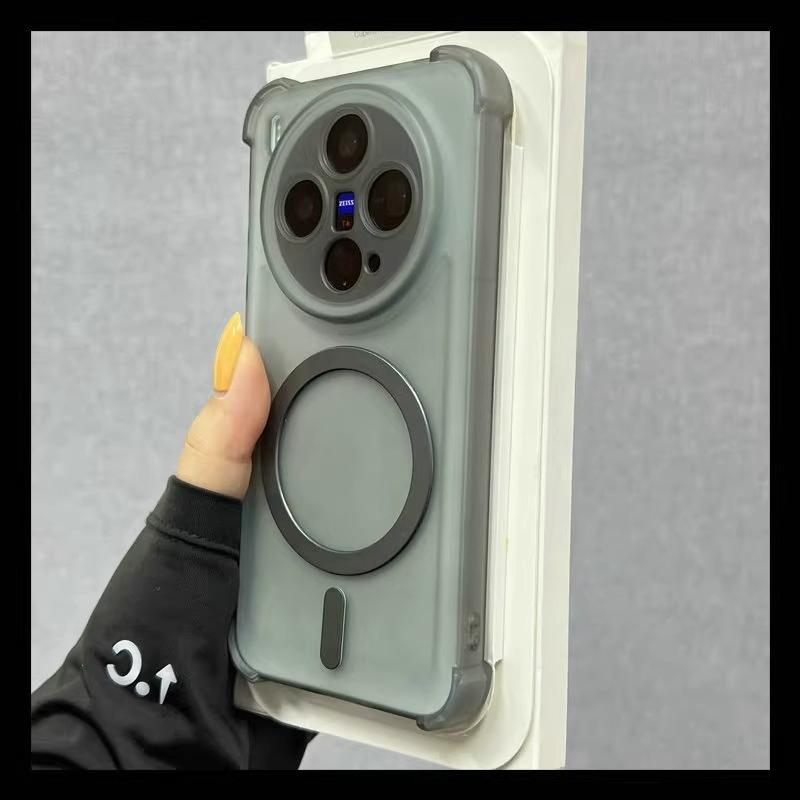 For Magsafe Magnetic Shockproof Case For VIVO X300 Pro Wireless Charge Clear Soft Silicone Cover For VIVO X300 X200 Pro Bumper