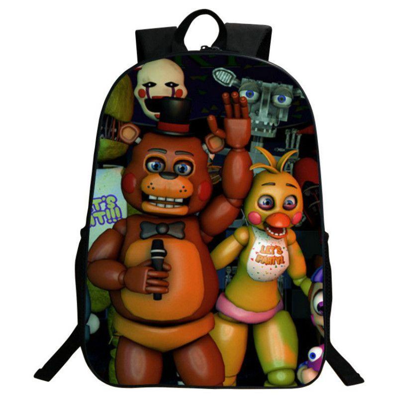 Vibrant Five Nights At Freddy's Backpack With Anime Pattern For Kids And Students