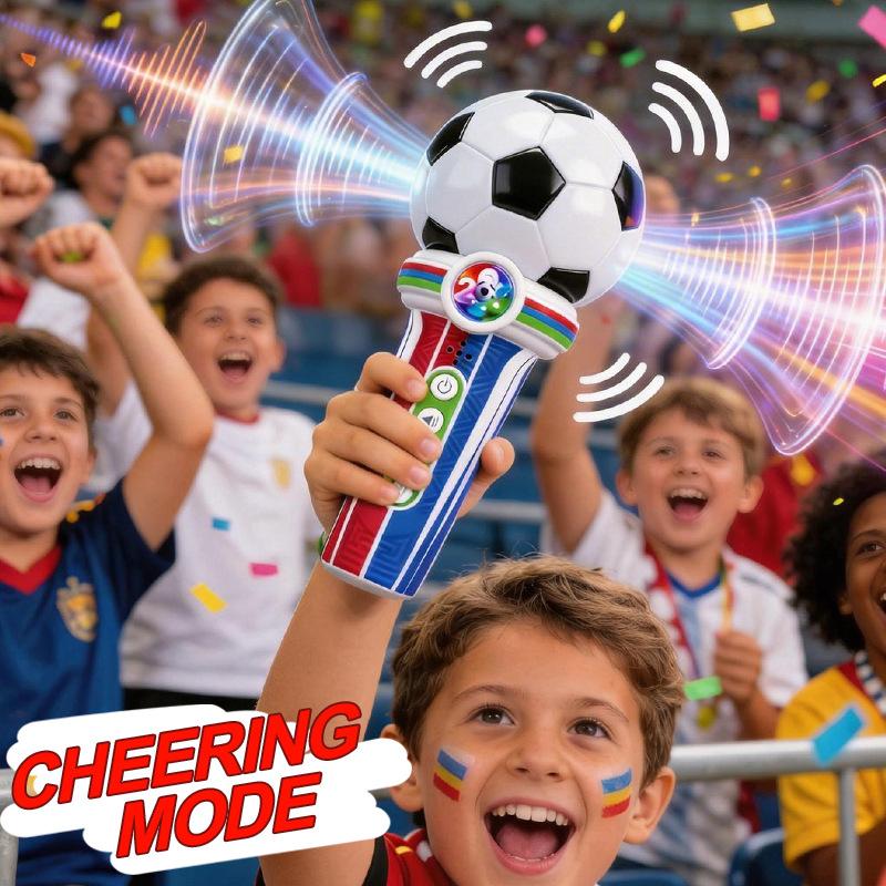 2026 World Cup Toy Microphone, Cheerleading Toy for Kids, USA-Canada-Mexico Socc