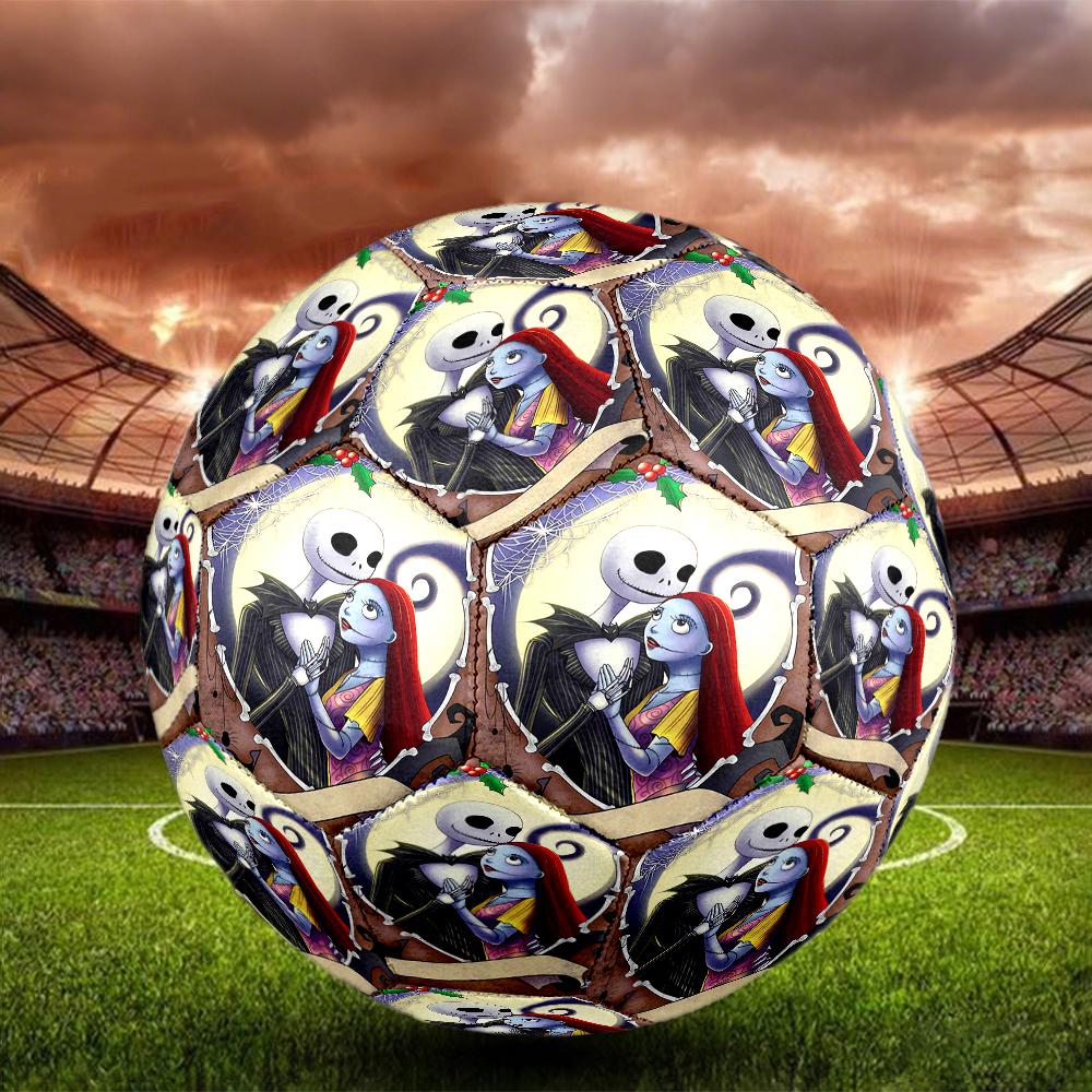 The Nightmare Before Christmas Theme Size 5 Soccer Ball, Suitable for Both Indoor and Outdoor Matches, a Gift Suitable for Everyone.