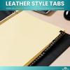 1InTheOffice A-Z Tab Dividers, Alphabet Dividers for 3 Ring Binder, 3 Ring Binder Dividers with Tabs, Leather Tabs, 8 1/2" x 11", 25 Tabs, Black (2