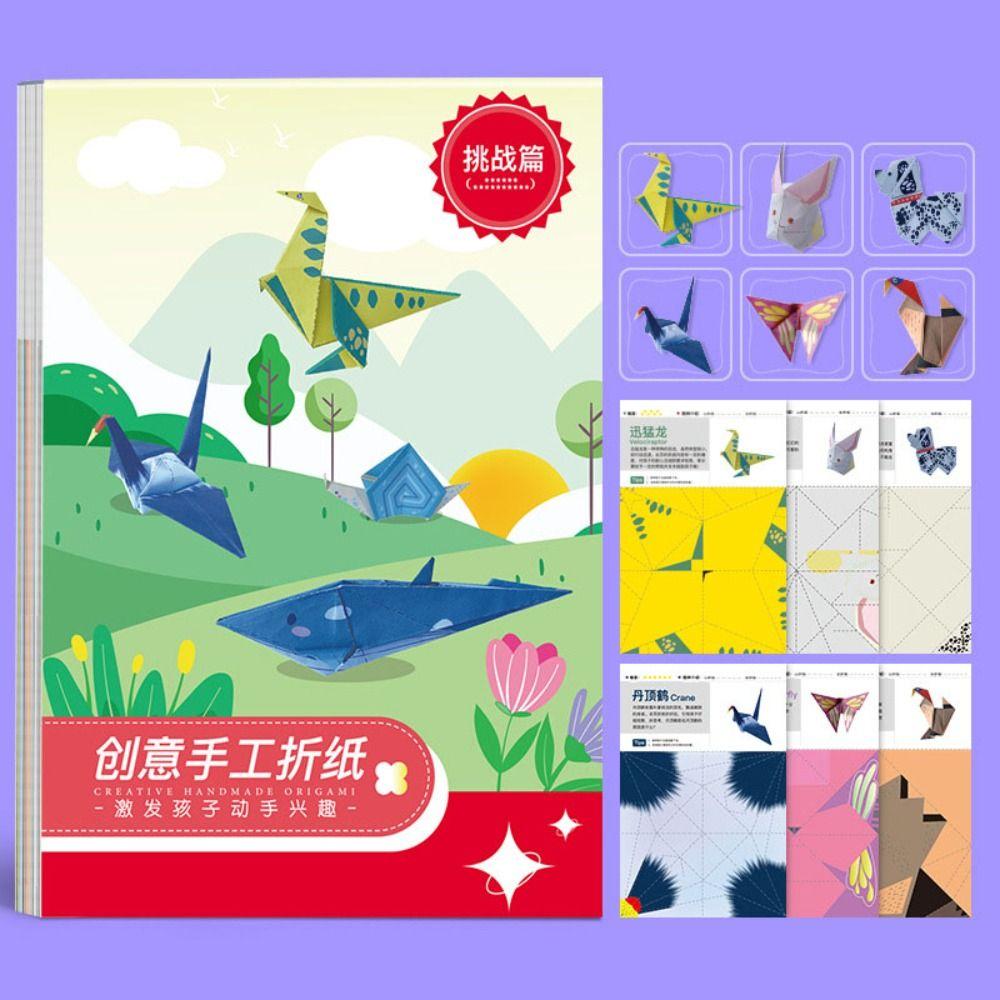 Montessori Animal Handmade Origami Art Learning Diy Paper-cut Book  Kids Toddlers Children