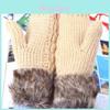 Women Girls Warm Cartoon Gloves Cute Knitted Winter Mittens With Cozy Comfort
