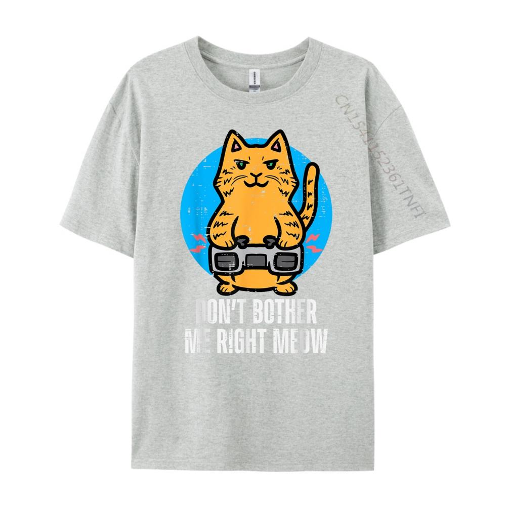Gamer Cat Dont Bother Me Meow Funny Gaming Unisex Boys Kids Unisexs Clothing Plus Size Anime Street Wear T Shirt