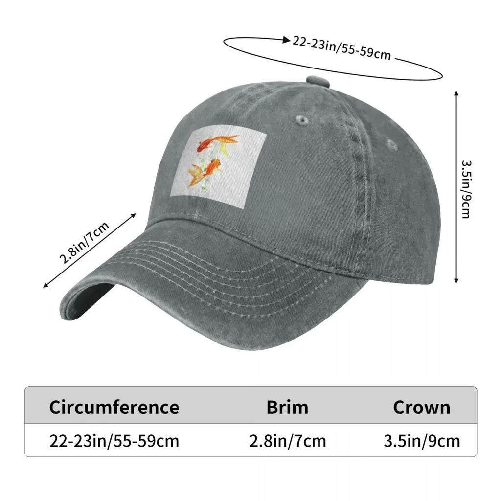 Goldfish KOI Feng Shui Design Fashion Baseball Cap Peaked Cap Unisex's Hat Women's Cap Caps