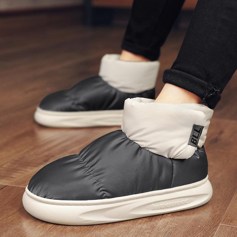 

Зимние ботинки мужские зимние 2024 трендовые бархатные теплые хлопковые туфли пара кожаная утолщенная обувь для девочек 45