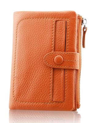 Bifold Short Made of Genuine Cowhide 13 Card Coin Bill Compact and Large Small But Excellent Storage Capacity [F.ZH] Women's Wallet, Wallet, Leather,