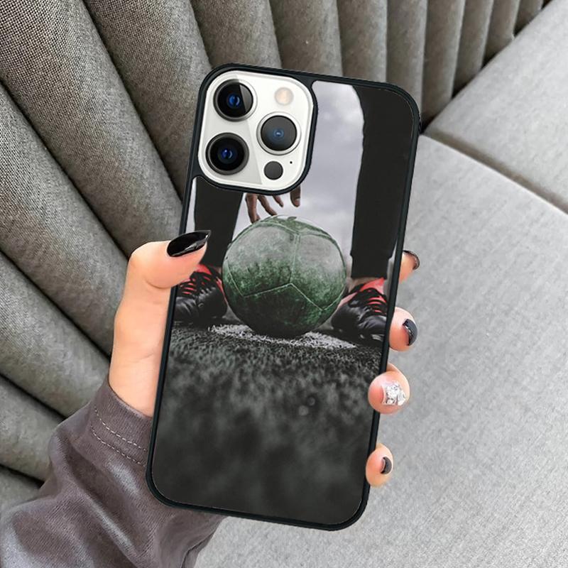 Football Soccer Phone Case For iPhone 17 Air 16 16e 15 13 14 Pro Max 11 12 Plus 2022 MAX Shell Cover Coque
