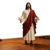 5.12 Inch Jesus Christ Statue with Fabric Robes & Sandals Sacred Heart Jesus Statue Jesus Loves You Figures for Home Decor