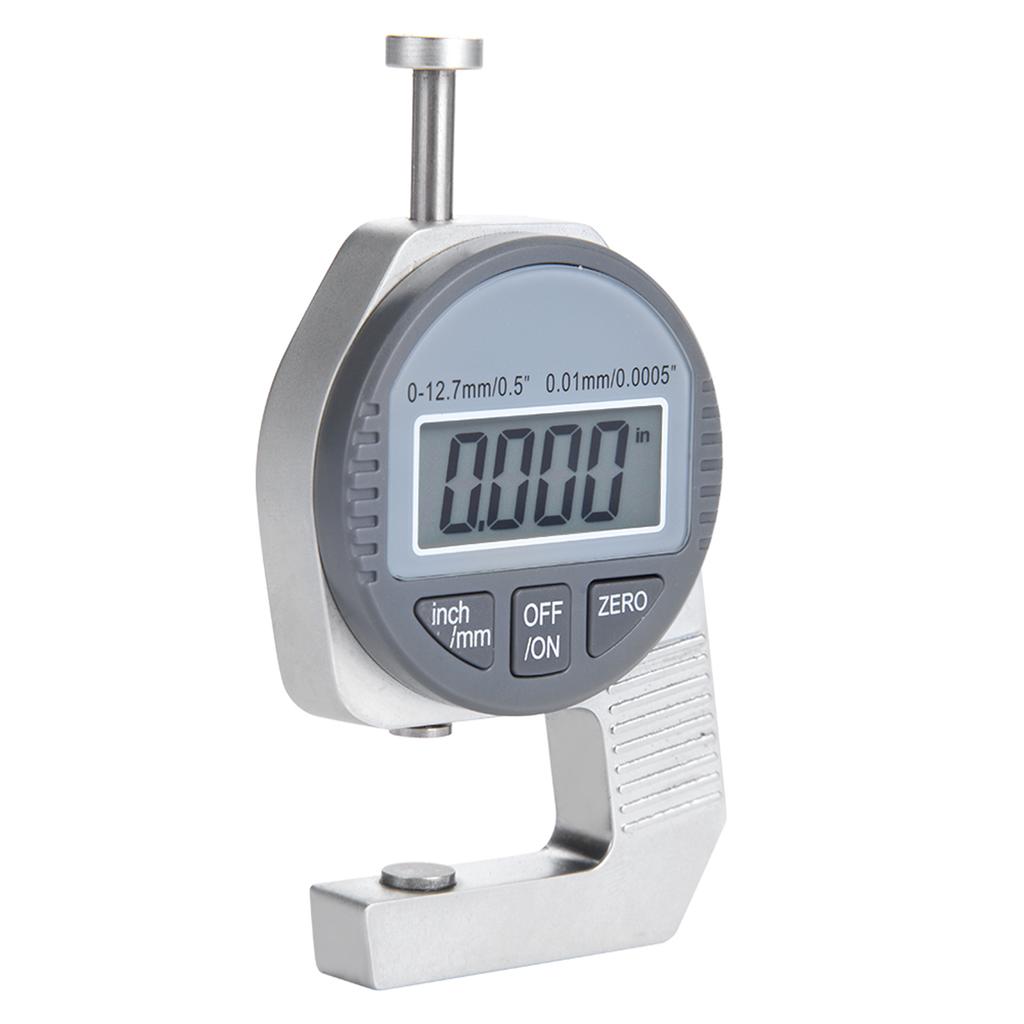 Digital LCD Readout Percentile Thickness Gauge 0 12.7mm 0.5  0.01mm   0.0005  Flat Measure Head