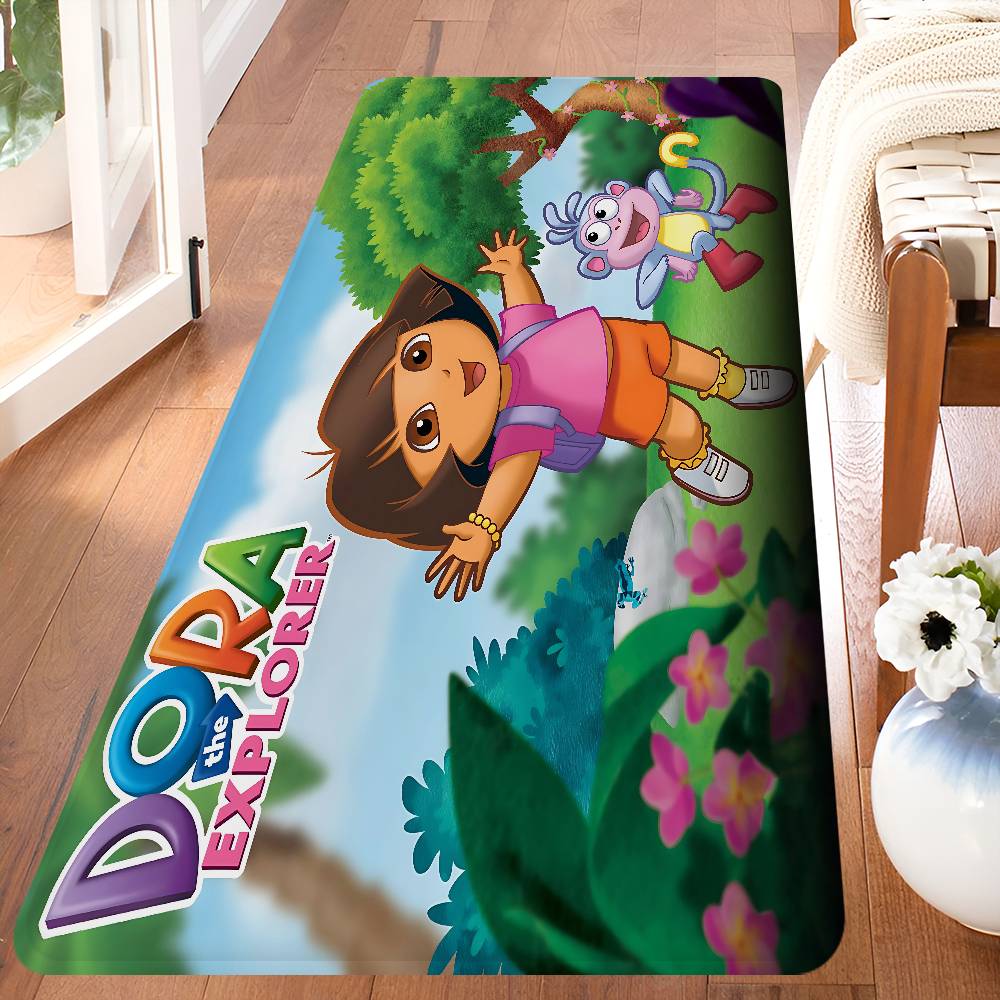 Tappetino da Pavimento Rettangolare Antiscivolo Morbido per la Casa Tappetino per Porta d'Ingresso Interno Esterno Tappetino di Benvenuto Divertente D-Dora Classico Anime