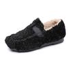 Winter Fleece Loafers Shoes for Women Walking Shoes Casual Warm Indoor Outdoor Sneakers Non-Slip Cozy House Shoes Women's Furry Work Flats Shoes