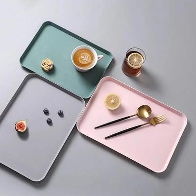 New Nordic PP Palette Kunststofftablett Lebensmittel Brotpfanne Grün Rechteckig Aufbewahrung Haushalt Küchenbedarf Hotelservice Tablett Dessert