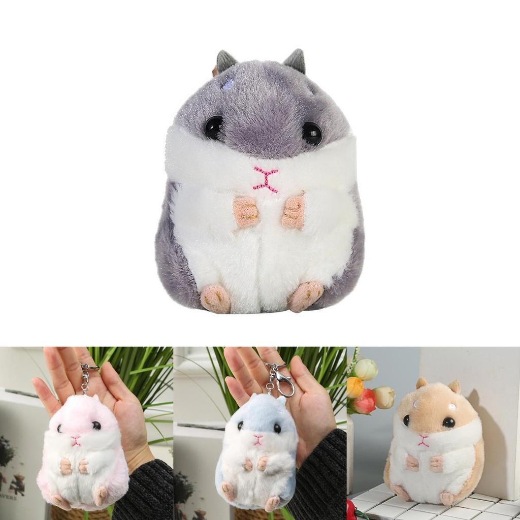 Okouzlující plyšová klíčenka s křečkem Kreslená figurka Měkká hračka Perfektní pro dárky