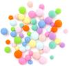 Colorful Rainbow Pastel Plush Pom-poms 60 Pcs.