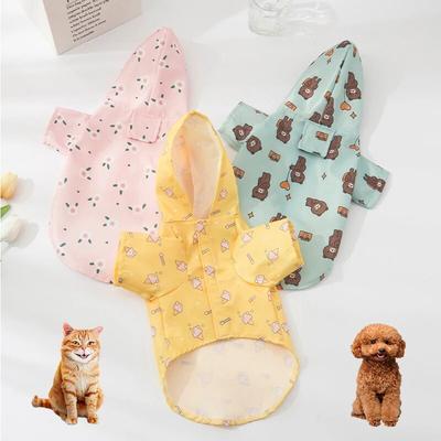 Haustier Hund Regenmantel Sommer Mode Kurzarm Hund Wasserdichte Kleidung Welpen Mantel Hund Regenmantel Outdoor Mantel Bichon Schnauzer Welsh