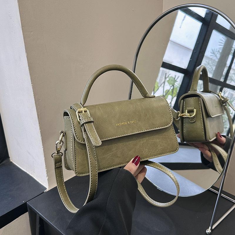 2025 Autumn and Winter New Urban Simple Retro Fashion Can Be One Shoulder Crossbody Portable Women Daily with Small Square Bag