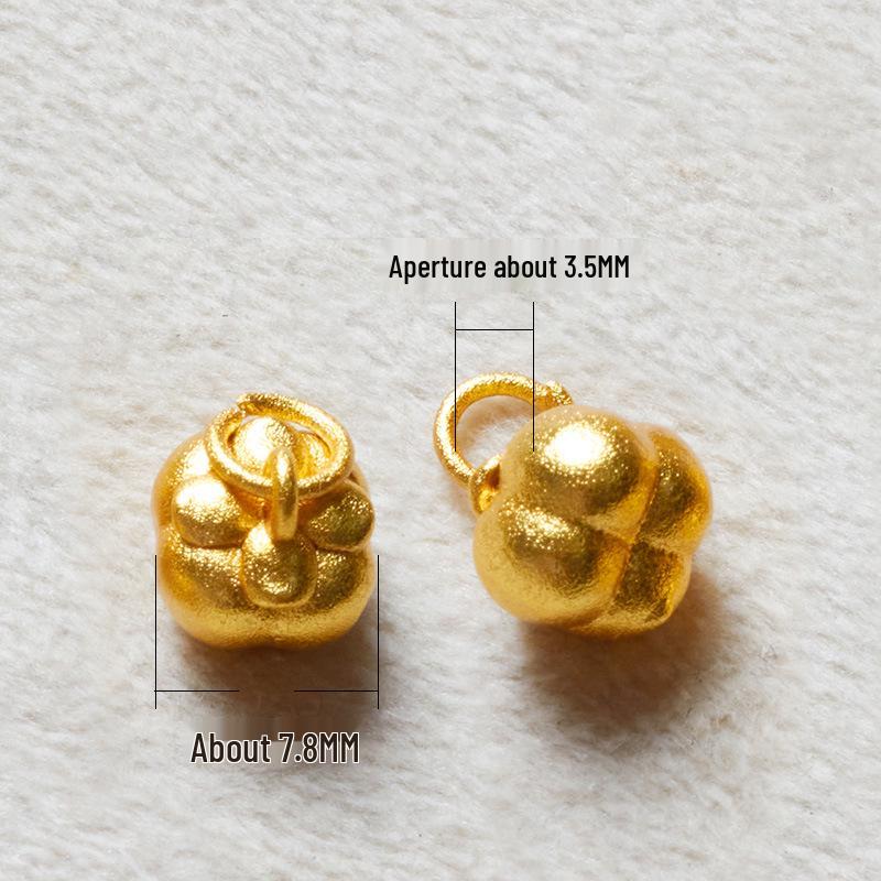 

Gold-Plated Copper Persimmon Tassel Bead DIY Bracelet Pendant