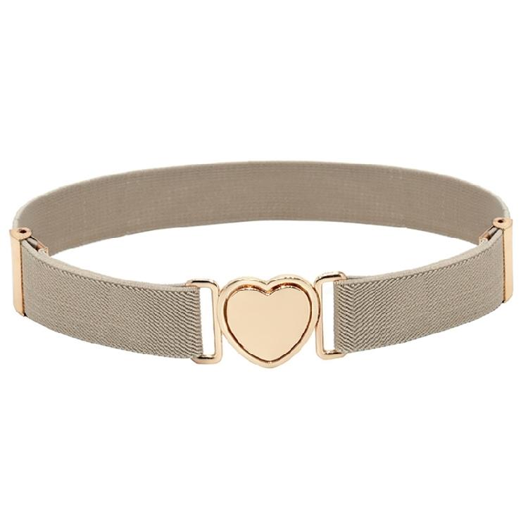 Universal Stretchy Decorative Belt Heart Shape Buckle Waistband Girl Accessories