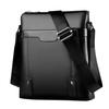 Casual Men Solid Color Faux Leather Business Briefcase Crossbody Shoulder Bag