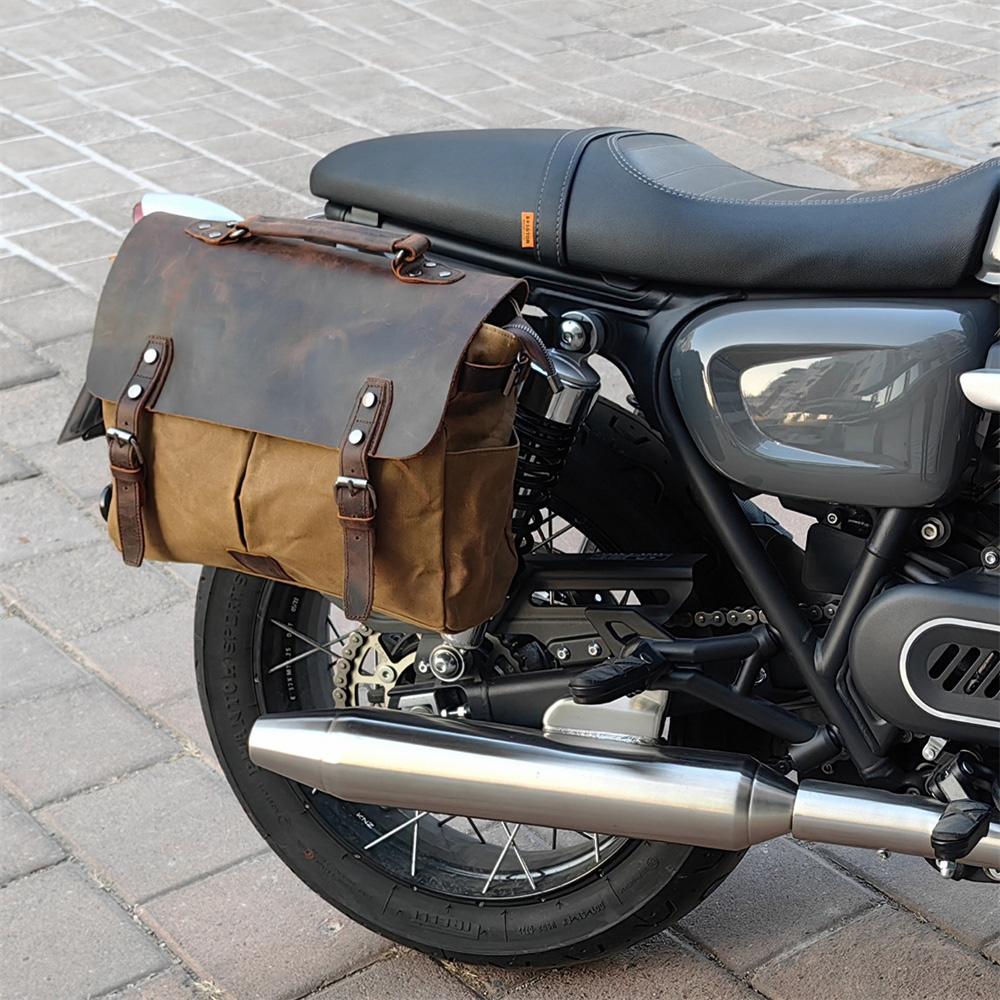 Waterproof Motorcycle Side Bag Universal Retro Rear Seat Bag Motorbike Tail Bag Electric Vehicle Hanging Bag For Honda Cm300 500