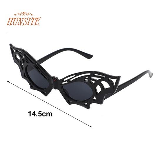 Halloween GlassesParty Retro Sunglasses Unisex Bat Shape Solid Color Eyeglasses Halloween Dance Eyewear Funny Shades Glasses