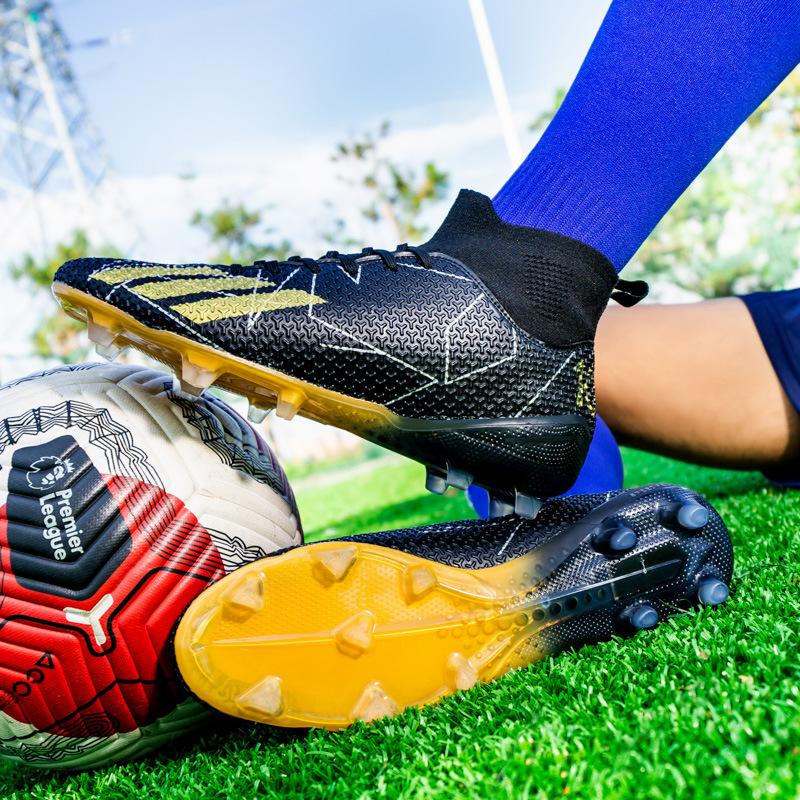 Liela izmēra īsti augstpapēžu futbola apavi vīriešu treniņu apavi studentu apavi ar lauztām kniedēm sieviešu elpojoši un ērti