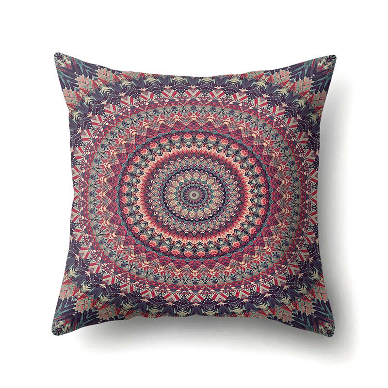 Nordic Bohemian Ethnic Style Polyester Pillow Case Car Decoration Home Printed Bedside Pillow Case