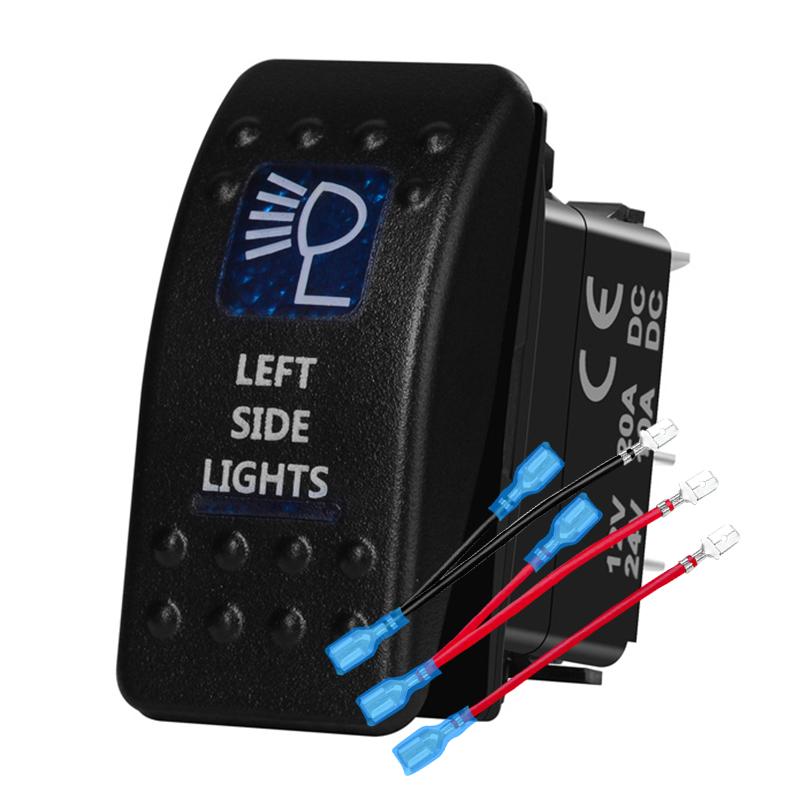 12v/24v Blue Led Light 5 Pin On Off SPST Rocker Switch 7 Pin On Off On ARB Carling Style Car Boat Waterproof Pump Push Switch