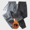 2024 Men's Warm Slim-Fit Plus Velvet Sweatpants: Autumn/Winter Thickened Casual Sportswear
