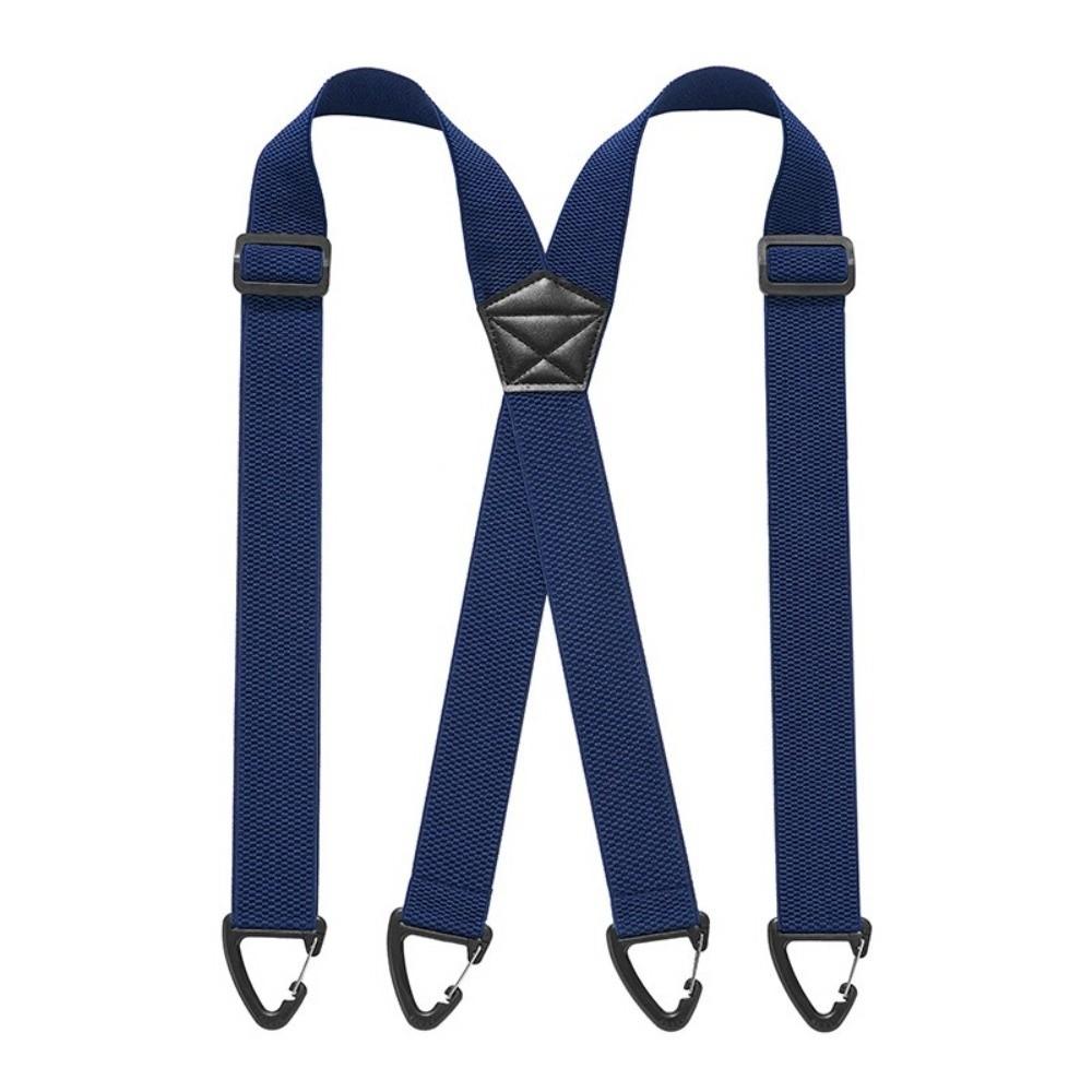 Heavy Duty Work Suspenders 3.8cm Wide Elastic Pants Braces Simple X-Type Suspenders Men Gift