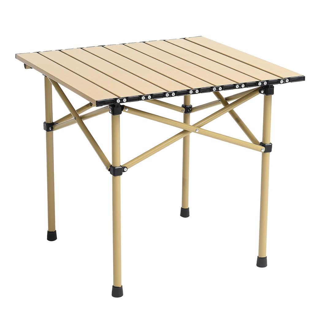 Outdoor Folding Camping for and the Beach Table, Table, Metal, Ultralight, Roll-Up Table, BBQs, Hiking, (Yellow)