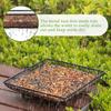 Metal Square Birds Feeder Tray Wild Birds Seeds Feeding Mesh Tray Outdoor Hummingbird Feeder Station for Outside Backyard