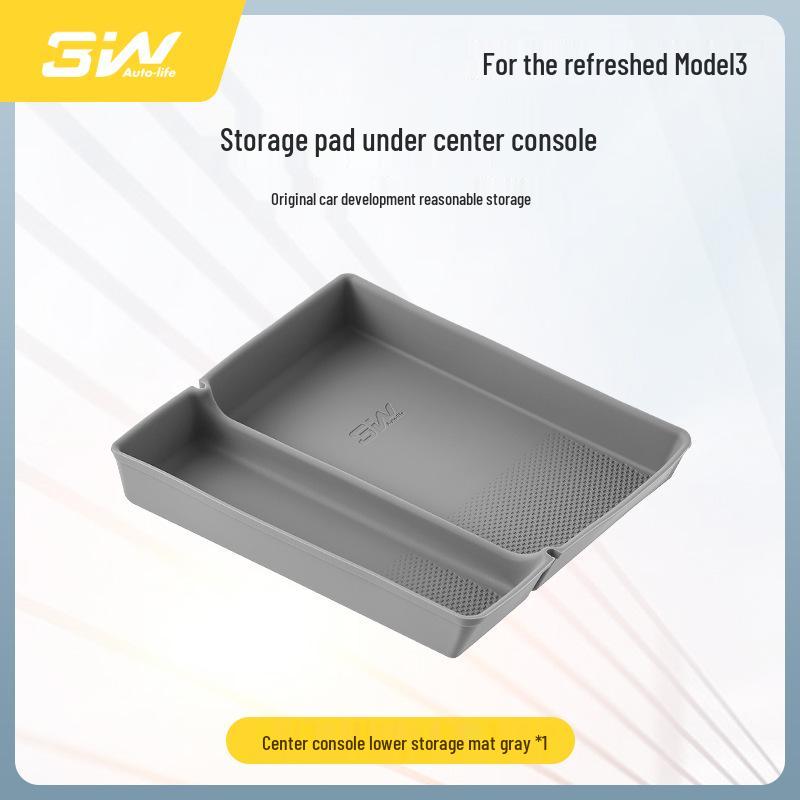 

3W Tesla Model Y/3 Central Console Double-Layer Silicone Organizer