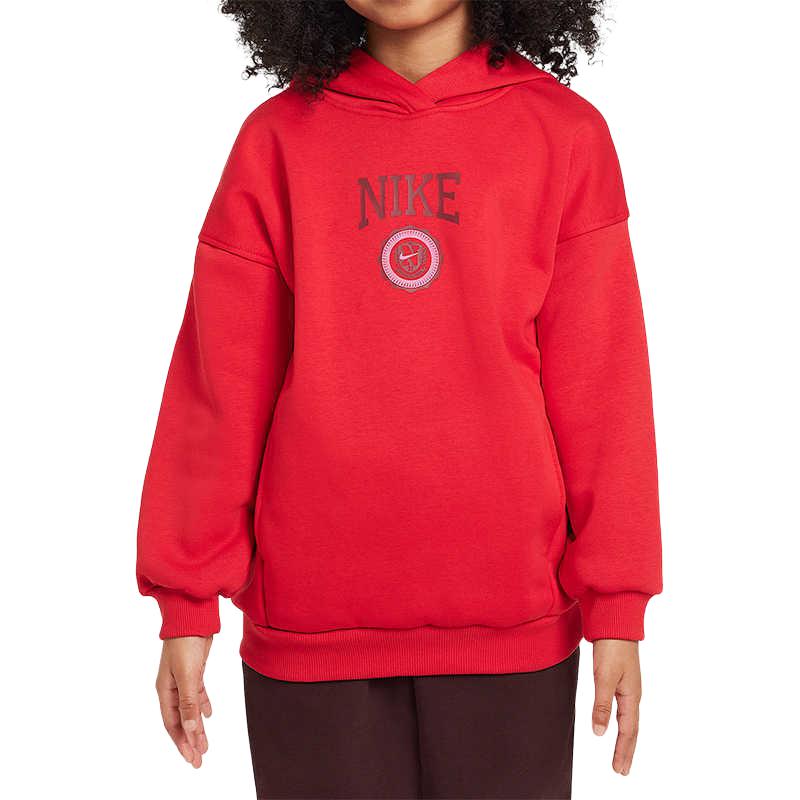Nike Sportswear Club Fleece Hooded Sweatshirt Kids Sweatshirts University-Red HJ3371-657