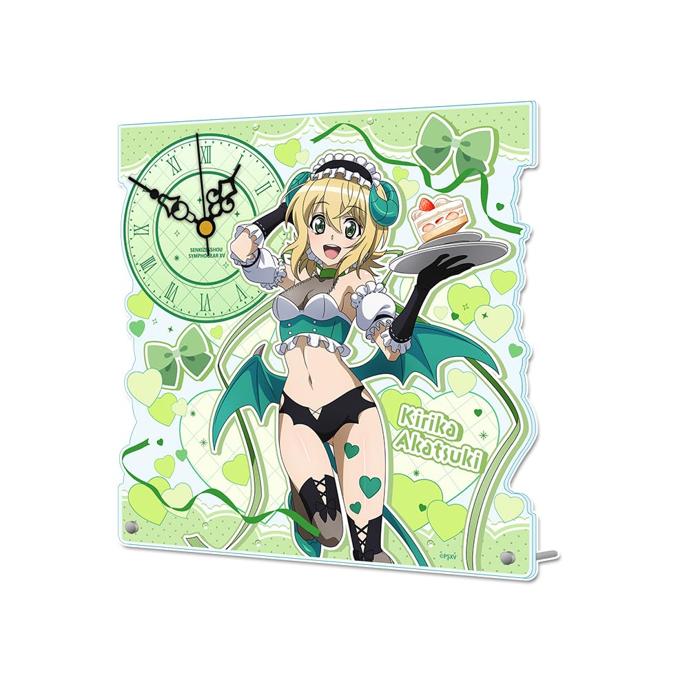 Senki Zessho Symphogear XV Акацуки Кирика Оригинальные акриловые настольные часы Маленький дьяволёнок официантка