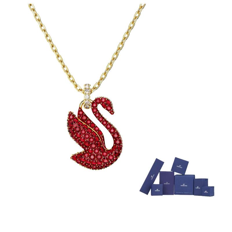 Swarovski Swan Necklaces Womens Red M-Original brand box (color random)
