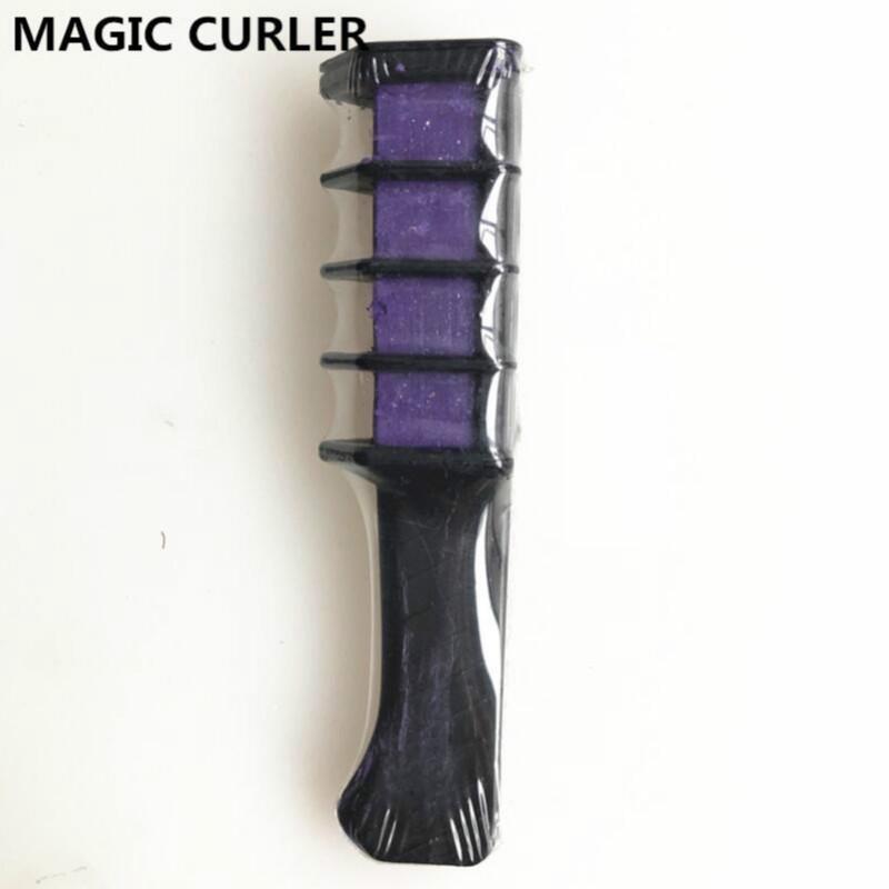 2 шт., 10 цветов, полупостоянная краска для волос, меловая пудра, временная синяя тушь для волос, многоцветная краска 2Pcs фиолетовый