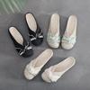 Fashion Linen Slides Flat Casual Shoes Low Price Top Designs Summer Footwear New Fashion Vip Unique Women's Slippers and Ladies Sandals