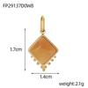 CARLIDANA Stainless Steel Colorful Natural Stone Charm Square Shapes Gold Color Pendants Jewelry Making DIY Necklace Accessories