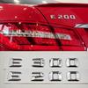 For Mercedes Benz E Class E320 E300 E220 E200 Rear Trunk Badge Emblem Decals Car ABS Chrome Logo Auto Exterior Accessories
