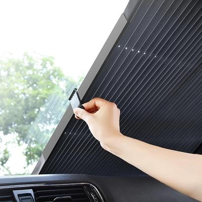 Přenosná sluneční clona do auta, Automaticky zatahovací tepelně izolační a UV ochranný panel sluneční clony, Autopříslušenství
