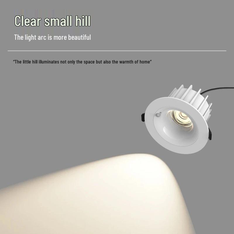 Full-Spectrum Anti-Glare Human Sensor Downlight for Home and Hotel Corridors