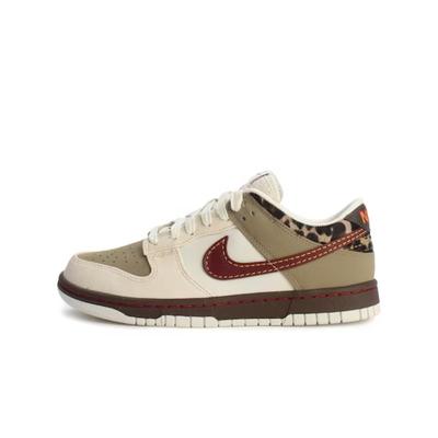 Dunk Low Retro Khaki Teamrot Perlweiß